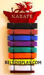 Personalized Dragon Karate Belt Display | Tae Kwon Do Belt Rack | Martial Arts Belt Holder