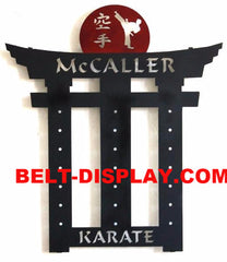 Karate Belt Display: Martial Arts Belt Rack Holder: Tae Kwon do Belt Rack