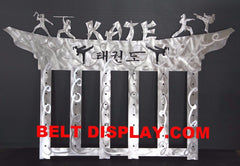 Karate 10 Level Belt Display: Karate Belt Rack: Personalized Karate belt rack Belt-Display.com