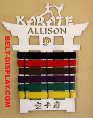 Karate Belt Rack: Martial Arts Belt Holder: Karate Belt Display