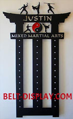 Personalized Karate Belt Holder - Martial Arts Belt Rack,  | Belt-Display.com
