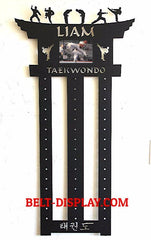 Taekwondo Belt Display | Personalized Karate Belt Level Display Rack | Martial Arts Belt Holder