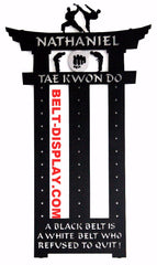 TKD Martial Arts Belt Display: Karate Belt Rack: Tae Kwon do Belt Rack : Karate Belt holder