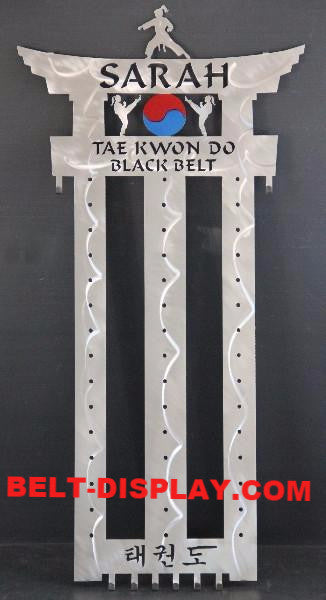 Tai Kwon Do Display Rack Karate Belt Display: Martial Arts Belt Holder: Taekwondo Belt Rack ...