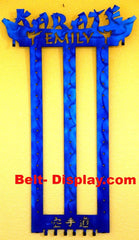 14 belt karate belt display rack: Karate belt holder Personalized
