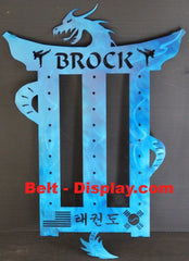 8 level taekwondo belt display: TKD belt holder