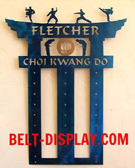 Choi-Kwang- Do |Martial Arts Belt Display Rack | Personalized Karate Belt Display Rack