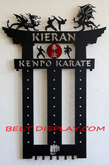 Personalized Karate Belt Display, Trendy new design, Parent Endorsed | Belt-Display.com