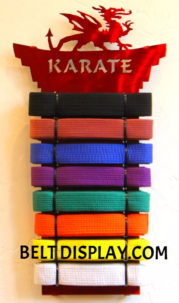 Tai Kwon Do Display Rack Karate Belt Display Rack | Martial Arts Belt Holder | Taekwondo Belt ...