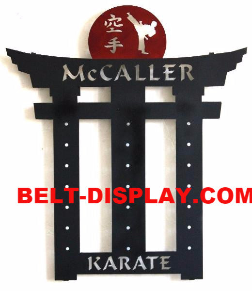 Tai Kwon Do Display Rack Karate Belt Display Rack: Martial Arts Belt Holder: Taekwondo Belt ...