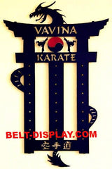 Karate Belt Display: Martial Arts Belt Display: Personalized Belt Rack