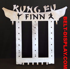 Kung Fu  Belt Display: Martial Arts Belt Rack: personalized kung fu belt holder: belt-display.com