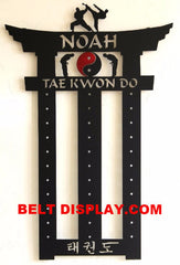 Tae Kwon Do Belt Display Rack: Personalized Martial Arts Belt Rack: Martial Arts Belt Holder