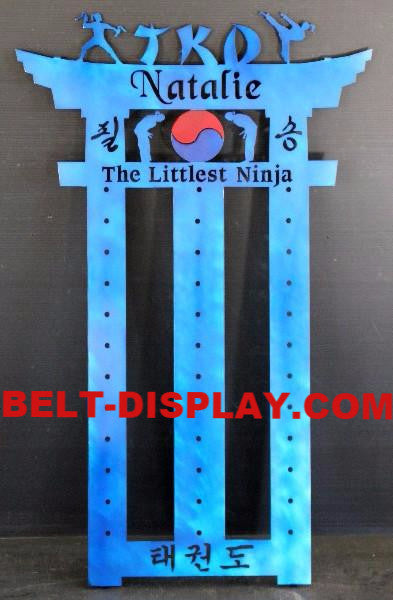 Tai Kwon Do Display Rack Karate Belt Display Rack: Martial Arts Belt Holder: Tae kwon Do Belt ...