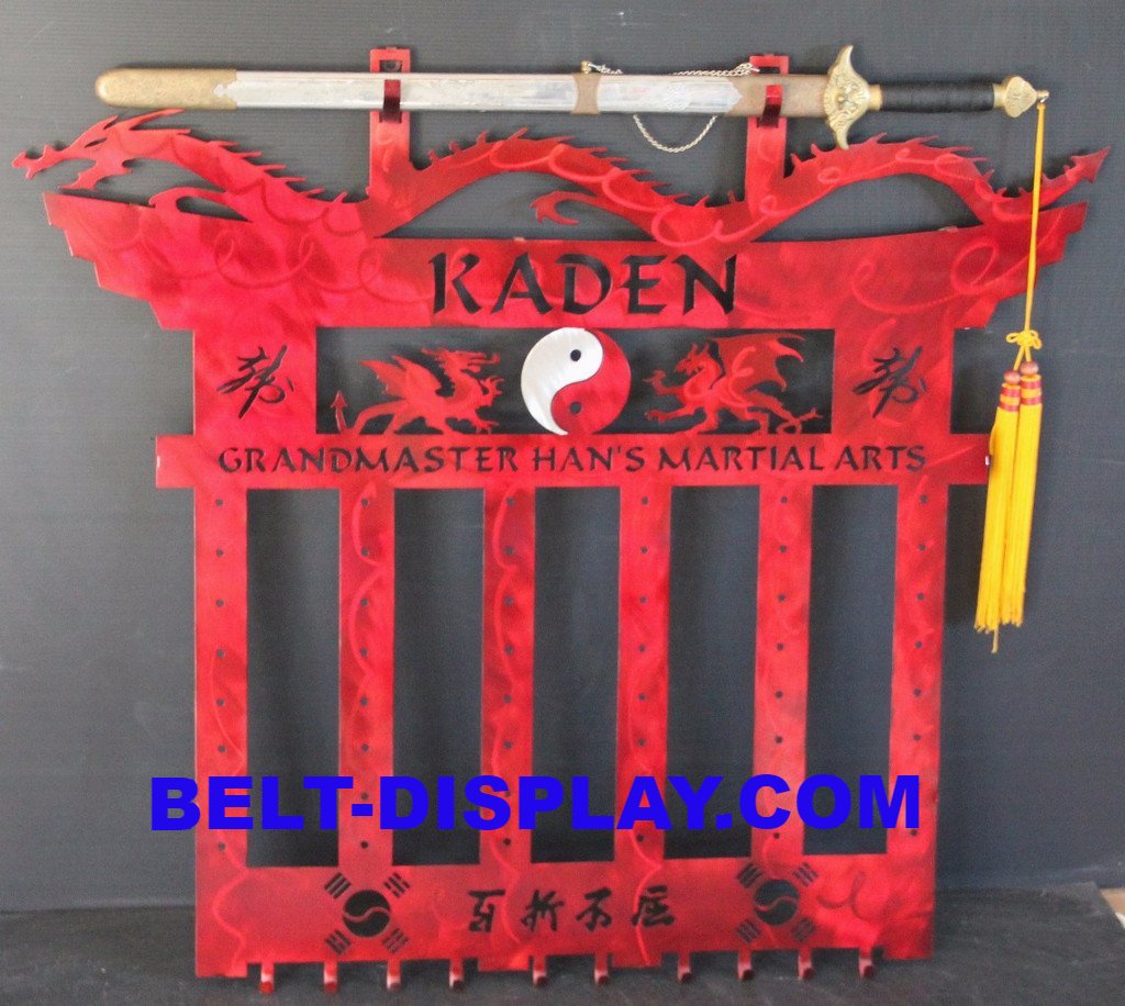 martial arts belt rack weapons display belt holder Best on the