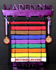 Personalized Ranking Belt and Medal Dsiplay