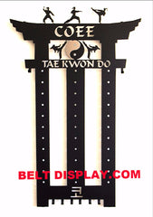Taekwondo Belt Display: Karate Belt Display: Martial Arts Belt Holder