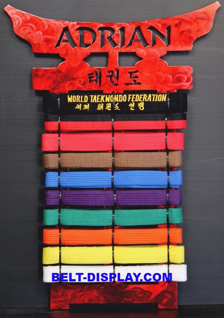 thumbnail interactive-video image 1 of Martial Arts Belt Display Wall Rack Holder – Natural Wood For Karate, Taekwondo, Judo, Jiu-Jitsu 1 of 5