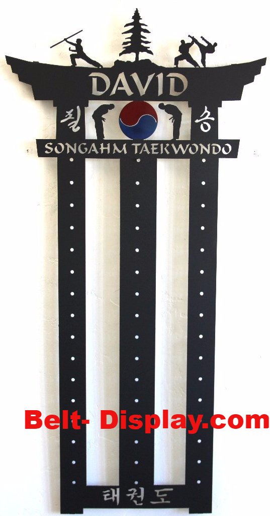 Tai Kwon Do Display Rack ATA Songahm Taekwondo Belt Display - ATA Taekwondo Belt Display ...