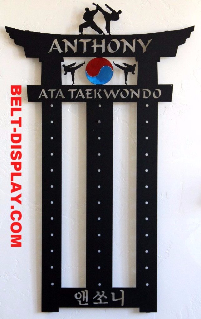 ATA Taewkondo belt rack martial arts belt display ATA Taekwondo belt holder Best on the Planet Karate Belt Display Martial Arts Belt Displays