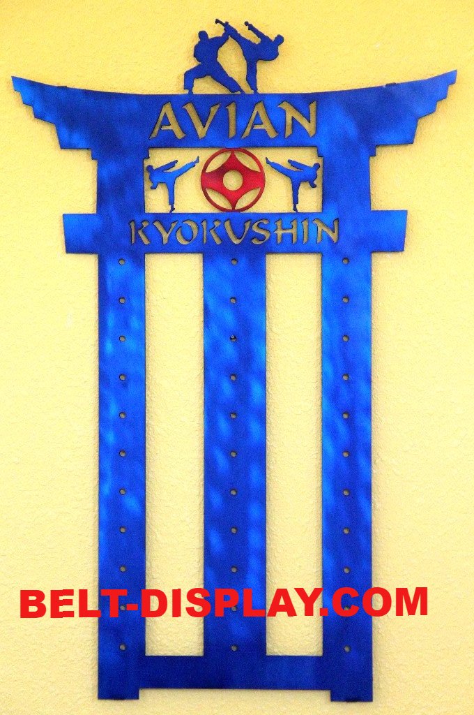 Karate Belt Rack Kyokushin Belt Display 10 Level Karate Belt Display Best on the