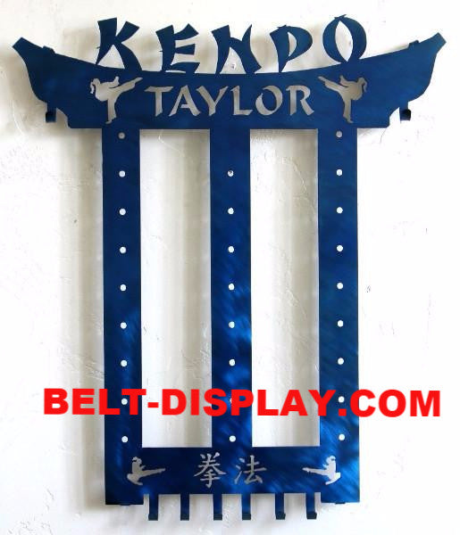 Tai Kwon Do Display Rack Karate Belt Display Rack: Martial Arts Belt Holder: Taekwondo Belt ...