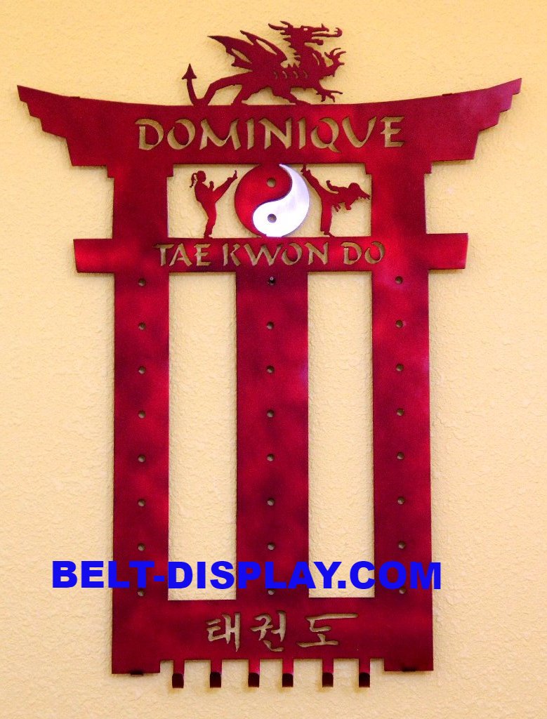 Personalized martial arts deals belt holder