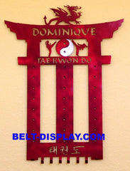 martial arts belt display personalized