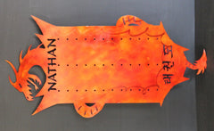 Personalized Martial Arts Belt  Display Rack / Martial Arts Belt Rack
