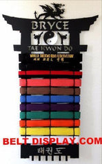 Tae kwon do Belt Display | Karate Belt Rack |Martial Arts Belt Holder| belt-display.com